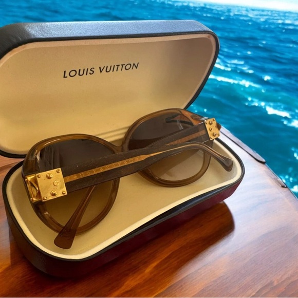 LOUIS VUITTON Sunglasses Z0283E Gold Gradation Brown Glitter Ladies - Picture 2 of 6